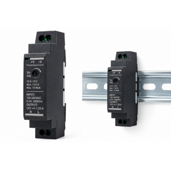 Alimentation à Découpage sur Rail DIN 12V 1,25A – 15W – HDR-15-12