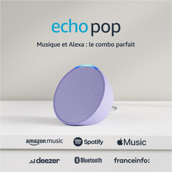 Assistant vocal Enceinte conecté Amazon Echo Pop Lavande 