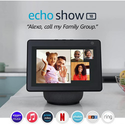Assistant vocal Amazon Echo Show 10 avec mouvement de pivotation automatique  ( 3ème génération  ) ANTHRACITE Assistant vocal Amazon Echo Show 10 avec mouvement de pivotation automatique  ( 3ème génération  ) ANTHRACITE