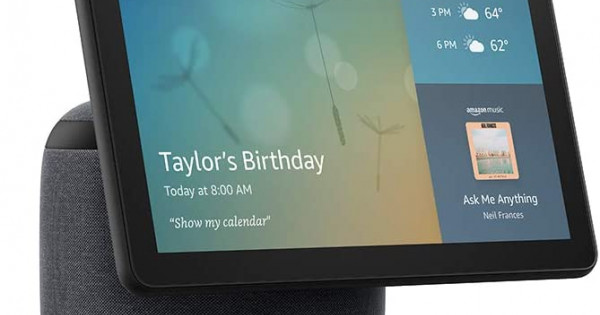 assistant vocal amazon echo show 10 avec mouvement de pivotation ...