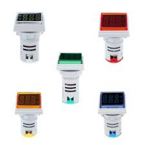 Square LED Digital Dual Display Voltmeter & Ammeter Voltage Gauge Current Meter AC 60-500V 0-100A D18 Square LED Digital Dual Display Voltmeter & Ammeter Voltage Gauge Current Meter AC 60-500V 0-100A D18