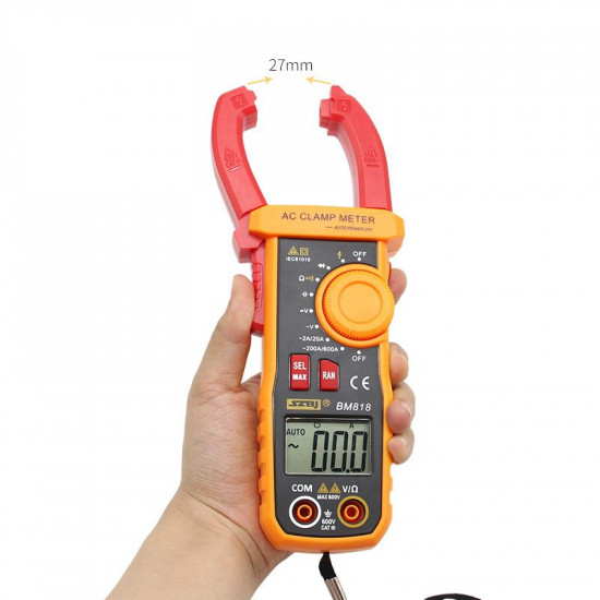 Ammeter ACV/DCV ACA Auto Range Measurement of large capacitance NCV Digital clamp meter BM819 Ammeter ACV/DCV ACA Auto Range Measurement of large capacitance NCV Digital clamp meter BM819