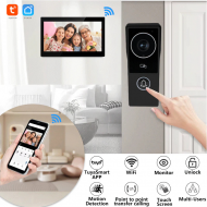 Tuya Video Doorbell with 7" Smart Monitor and Door Access Control with NVR Option KW06-AHD7-2C Black
