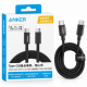 Câble ANKER Zolo USB-C vers USB-C 240W – 1,5 m – Tressé Noir