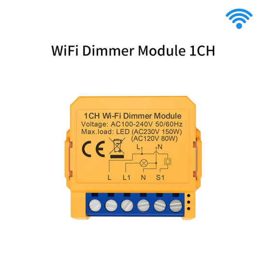 Switch dimmer wifi 1 voie compatible tuya et alexa interrupteur variateur intelligent AVATTO 
