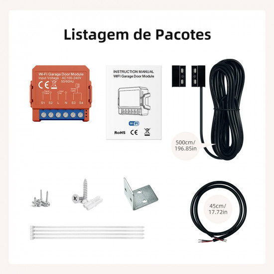 Tuya wifi avatto GDS16 garage door opener with wired sensor Tuya wifi avatto GDS16 garage door opener with wired sensor