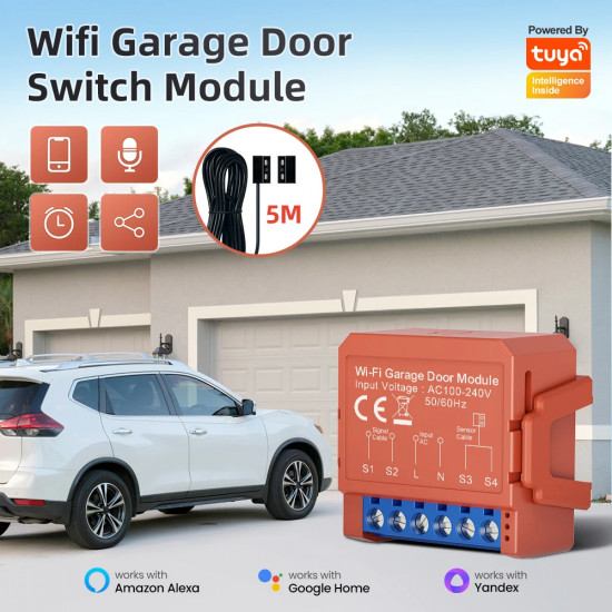 Tuya wifi avatto GDS16 garage door opener with wired sensor Tuya wifi avatto GDS16 garage door opener with wired sensor
