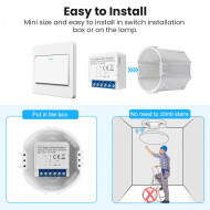 Mini switch 4 voies zigbee avec neutre tuya  AVATTO ZWSM16-W4GANG