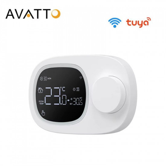 Thermostat d'ambience intelligent WiFi Tuya pour chaudière à gaz, mode chauffage et refroidissement AVATTO-WT598