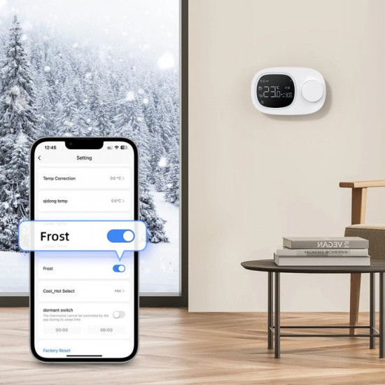 Thermostat d'ambience intelligent WiFi Tuya pour chaudière à gaz, mode chauffage et refroidissement AVATTO-WT598