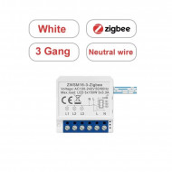 Mini switch 3 voies zigbee avec neutre tuya  AVATTO ZWSM16-W3GANG