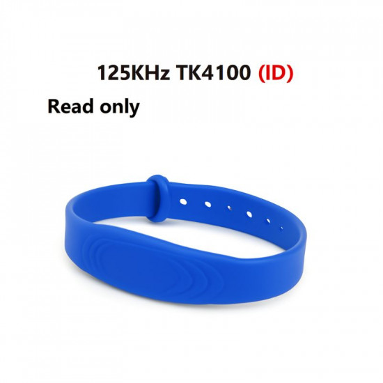 Bracelet Bleu réglable en silicone étanche RFID 125KHZ ID Bracelet Bleu réglable en silicone étanche RFID 125KHZ ID