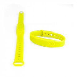 Bracelet jaune-claire réglable en silicone étanche RFID 125KHZ ID  Bracelet jaune-claire réglable en silicone étanche RFID 125KHZ ID