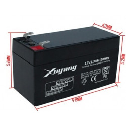 Batterie au plomb 12 V 1,3 Ah rechargeable Batterie au plomb 12 V 1,3 Ah rechargeable