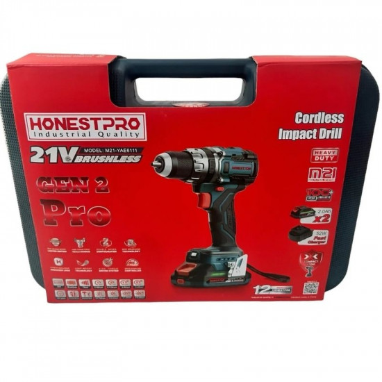 Boulonneuse sans fil clé a chocs 21v 1*4.0ah 1100nm  HONESTPRO YAE6114