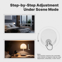 Bouton Rotatif Intelligent Zigbee – Variateur Sans Fil et Commande de Scènes Tuya  – 5 Actions – Autonomie 12 Mois