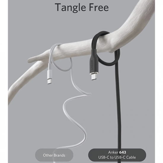 Câble ANKER PowerLine III Flow USB-C vers USB-C 240W Blanc – 0,9 m