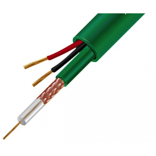 Cable Coaxial KX7 + 2 Fils d'alimentation 