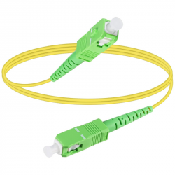 Cordon de raccordement Fibre optique SC APC-SC APC SM SX de 3 mètres, LSZH, jaune Cordon de raccordement Fibre optique SC APC-SC APC SM SX de 3 mètres, LSZH, jaune