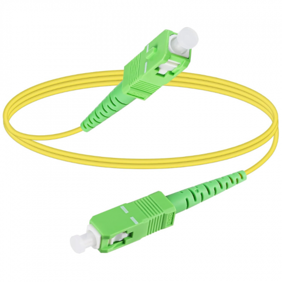 Cordon de raccordement Fibre optique SC APC-SC APC SM SX de 3 mètres, LSZH, jaune Cordon de raccordement Fibre optique SC APC-SC APC SM SX de 3 mètres, LSZH, jaune