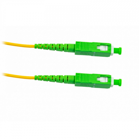 Cordon de raccordement Fibre optique SC APC-SC APC SM SX de 3 mètres, LSZH, jaune Cordon de raccordement Fibre optique SC APC-SC APC SM SX de 3 mètres, LSZH, jaune