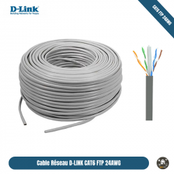 Cable Réseau D-LINK CAT6 FTP 24AWG  NCB-C6UGRYR-305-24  Cable Réseau D-LINK CAT6 FTP 24AWG  NCB-C6UGRYR-305-24