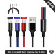 Cable de chargeur USB 3 en 1 Type C , Lightning , micro Cable de chargeur USB 3 en 1 Type C , Lightning , micro