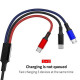 Cable de chargeur USB 3 en 1 Type C , Lightning , micro Cable de chargeur USB 3 en 1 Type C , Lightning , micro