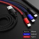 Cable de chargeur USB 3 en 1 Type C , Lightning , micro Cable de chargeur USB 3 en 1 Type C , Lightning , micro