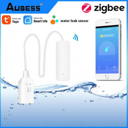 Zigbee smart water flood leak sensor tuya compatible alexa