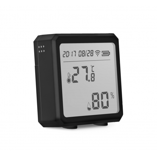 Capteur de détection d'humidité et de température avec écran LCD, thermohygromètre WiFi Smart Life, Tuya, Alexa, Google