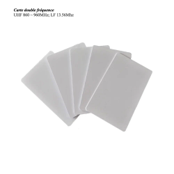 Carte PVC double fréquence UHF longue porté et Mifare 13.56Mhz Carte PVC double fréquence UHF longue porté et Mifare 13.56Mhz