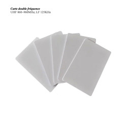 Carte PVC double fréquence UHF longue porté et RFID 125Khz Carte PVC double fréquence UHF longue porté et RFID 125Khz