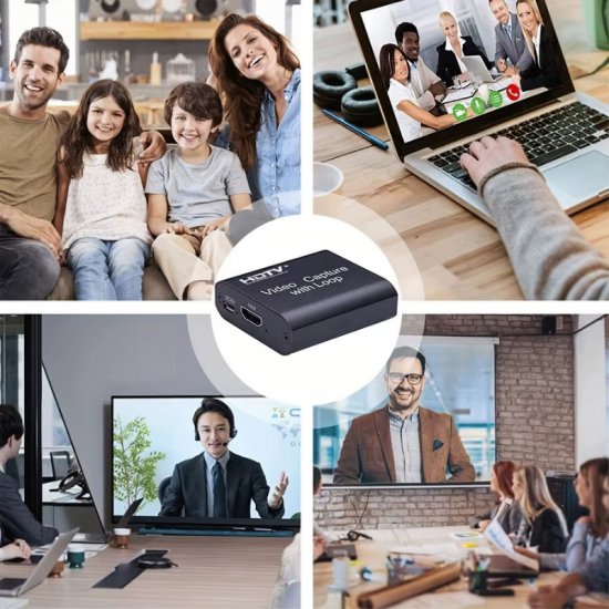 Carte de capture vidéo compatible HDTV HDMI vers USB 4K@60hz avec cable usb-usb et cable charge Carte de capture vidéo compatible HDTV HDMI vers USB 4K@60hz avec cable usb-usb et cable charge