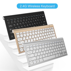Wireless Keyboard,2.4G Slim And Compact ,With Numeric Keys Layout,Suitable For IMac/Mac , MacBook, Laptop Black 