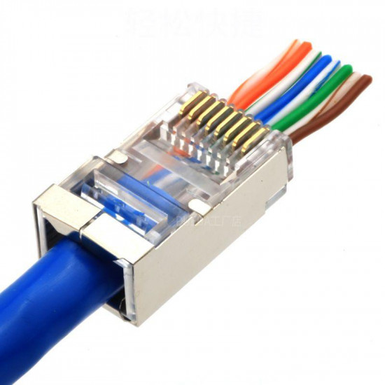 connecteur de cable RJ45 CAT6A FTP EZ   AMP connectivity 