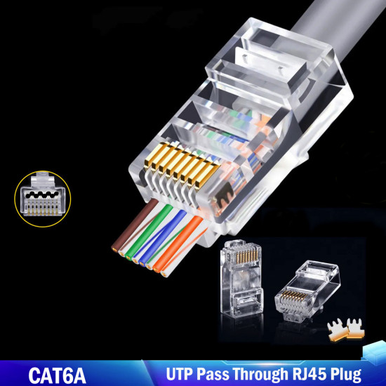 connecteur de cable RJ45 CAT6A FTP EZ   AMP connectivity 