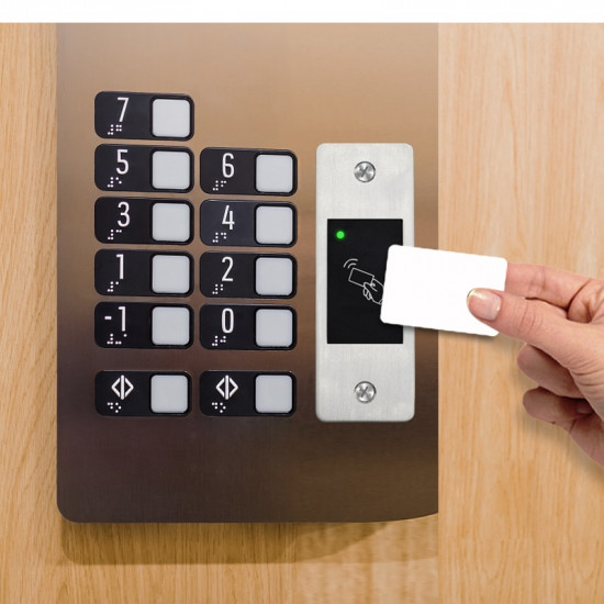 Wall-mounted Embedded 125KHz EM Card Access Control for Elevator RFID System Wall-mounted Embedded 125KHz EM Card Access Control for Elevator RFID System