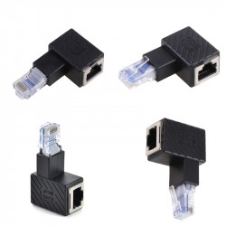 Adaptateur convertisseur RJ45 male femele Direction Gauche Adaptateur convertisseur RJ45 male femele Direction Gauche