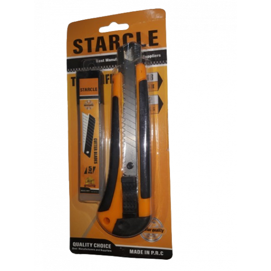Auto-Lock Utility Knife with Five cutter starcle
