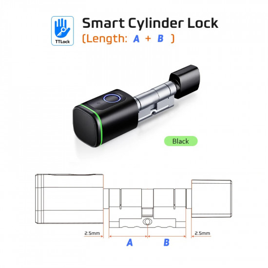 Serrure Biométrique Intelligente Ttlock BLETOUTH Ouverture Par Application , Carte Mifare , Empreinte et  Clées