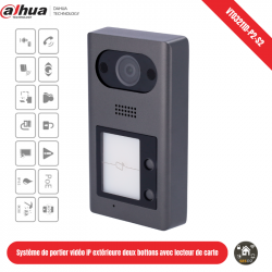 Système de portier vidéo IP extérieure deux bottons avec lecteur de carte  Dahua VTO3211D-P2-S2