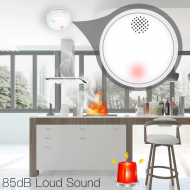 Détecteur de fumée sans fil intelligent feu zigbee avec alarme sonore 85dB Moes HS2SA-1