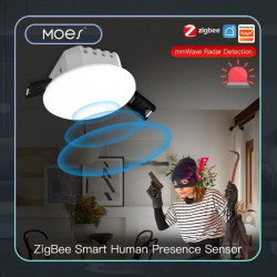 Détecteur Intelligent de Présence Humaine ZigBee Radar + Capteur de Luminosité 2-en-1 Plafonnier Moes ZSS-QY-HP