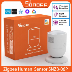 Capteur de présence humaine Zigbee SONOFF SNZB-06P détection radar à micro-ondes détection de lumière Capteur de présence humaine Zigbee SONOFF SNZB-06P détection radar à micro-ondes détection de lumière
