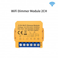 Switch dimmer wifi 2 voies compatible tuya et alexa interrupteur variateur intelligent AVATTO DMS16-Y2