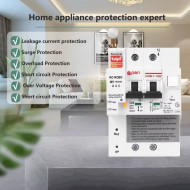 Disjoncteur MCB intelligent Tuya  avec Protection les courts-circuits 2P 100A C100