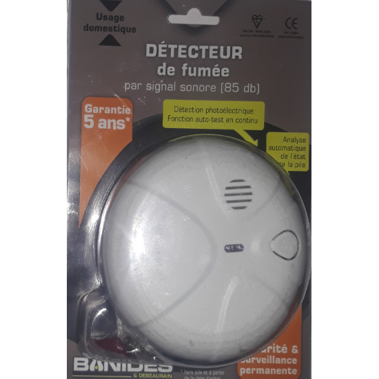 Détecteur de fumée par signal sonore BANIDES ET DEBEAURAIN