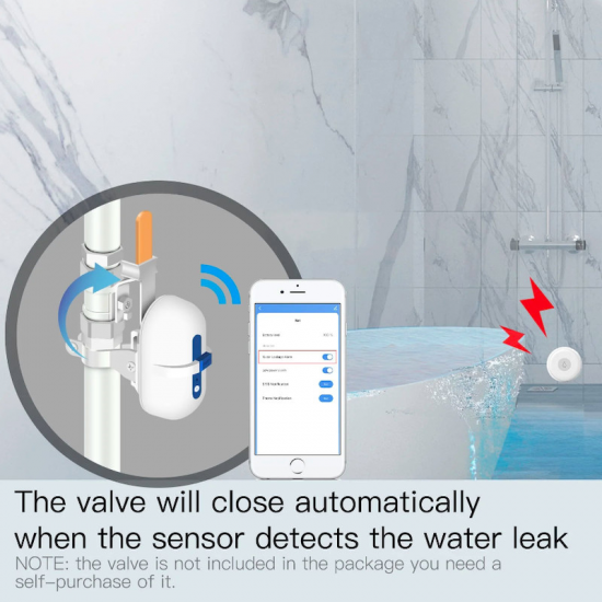 Electrovanne intelligente pour eau et gaz Zigbee fonctionne avec l'application Tuya