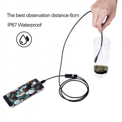 Android Endoscope Waterproof Snake Borescope USB Inspection Camera 10M 6LED 5.5mm